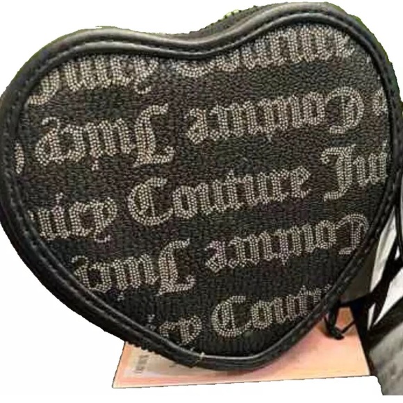 Juicy Couture Flawless Heart Logo Zip Around Coin Change Purse Wristlet NWT Y2K - Picture 4 of 5